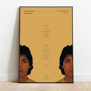 Cartel musical A3 - Impresión del álbum - Paul McCartney - McCartney II
