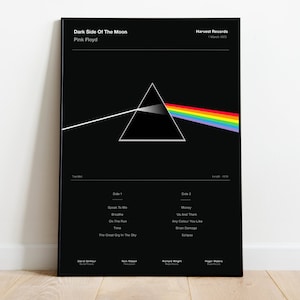 A3 Musik Poster - Kultiger Album Druck - Pink Floyd - Dark Side Of The Moon