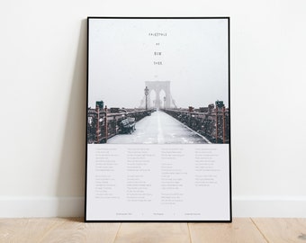 Póster musical A3 - Letra de la canción - The Pogues - Fairytale of New York