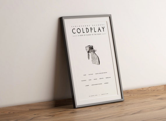 A3 Music Poster - Album Print - Coldplay - A Rush of Blood to the