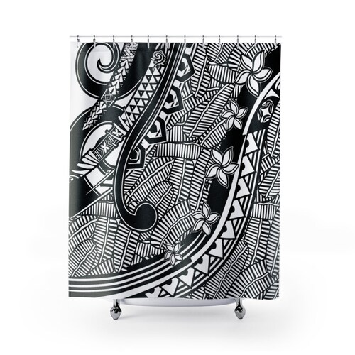 Samoan Polynesian Hawaiian Black And White Tribal Artboard 2039
