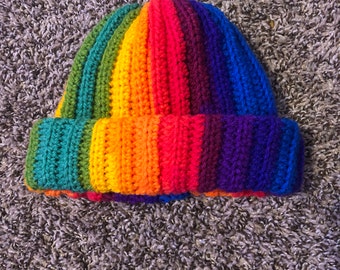 Rainbow beanie