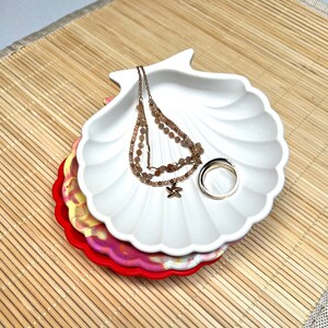 Jesmonite Shell Tray - Jewelry Dish - Key Storage - Christmas Gift - Handmade