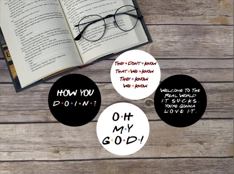 Gift Idea Central Perk Decor FRIENDS Quotes Inspired Coaster Set Mothers Day Gift|
