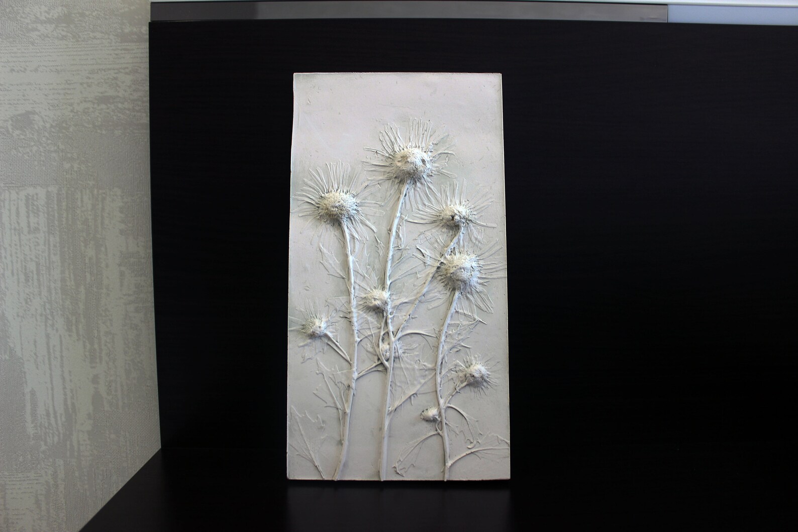 Botanical wall art Botanical bas relief art Plaster cast Etsy