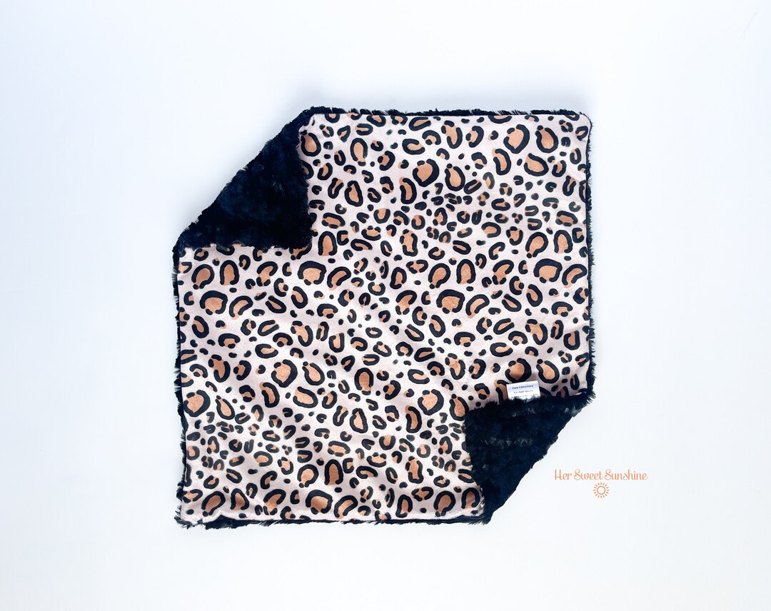 Leopard Print Baby Blanket Minky Custom Blanket Security Blanket Baby