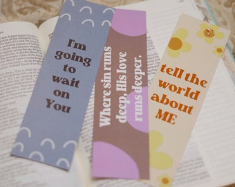 Set of 3 Faith Based Bookmarks | Bible Bookmarks