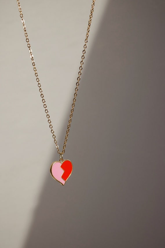 Broken heart 2024 gold chain