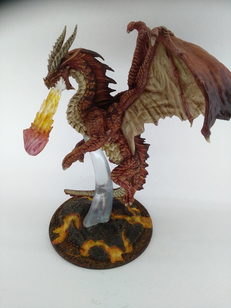 Red Chromatic Dragon Painted Miniature Etsy Red Chromatic Dragon Painted Miniature Etsy