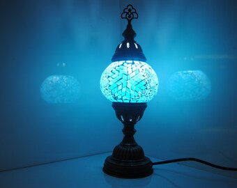 turquoise desk lamp