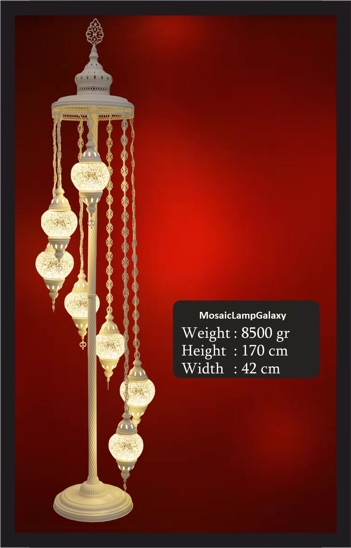 7 Globe Mosaic Floor Lamp Handmade Floor Lamp Turkish Floor Etsy