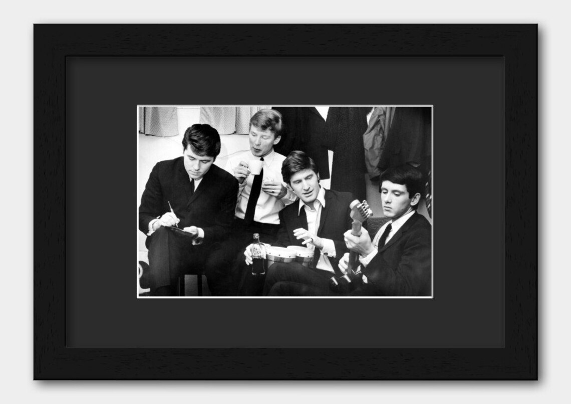 The searchers band poster print band portrait rehearsing etsy