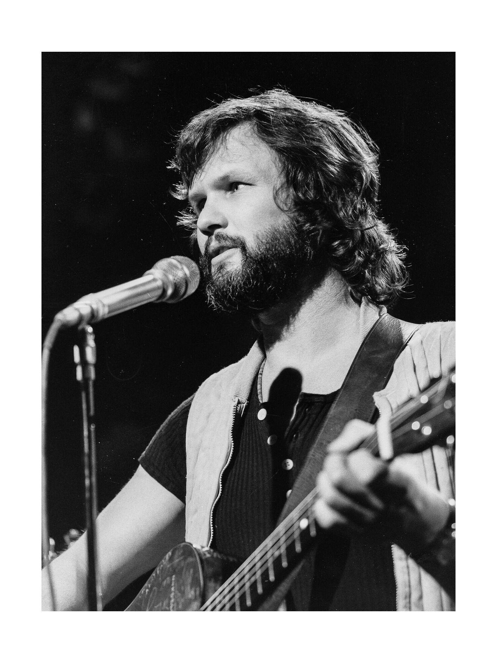 Kris Kristofferson country music poster / print closeup Etsy