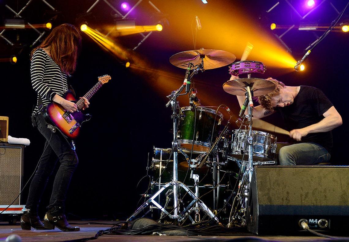 Blood Red Shoes band poster / print duo on stage Etsy