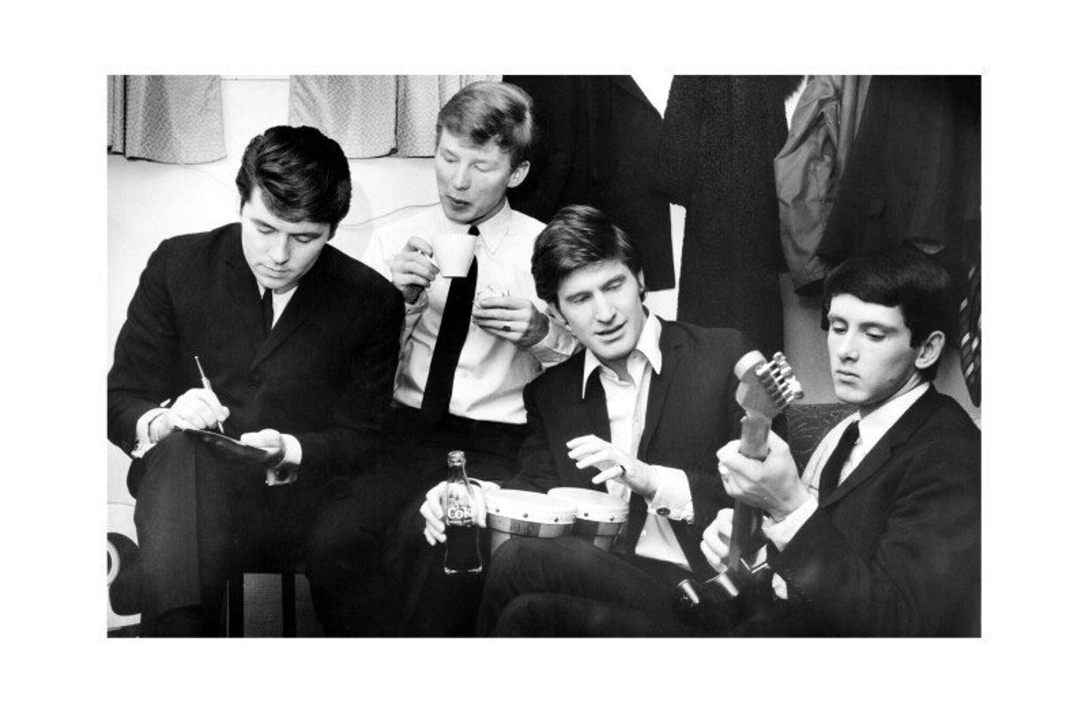 The searchers band poster print band portrait rehearsing etsy