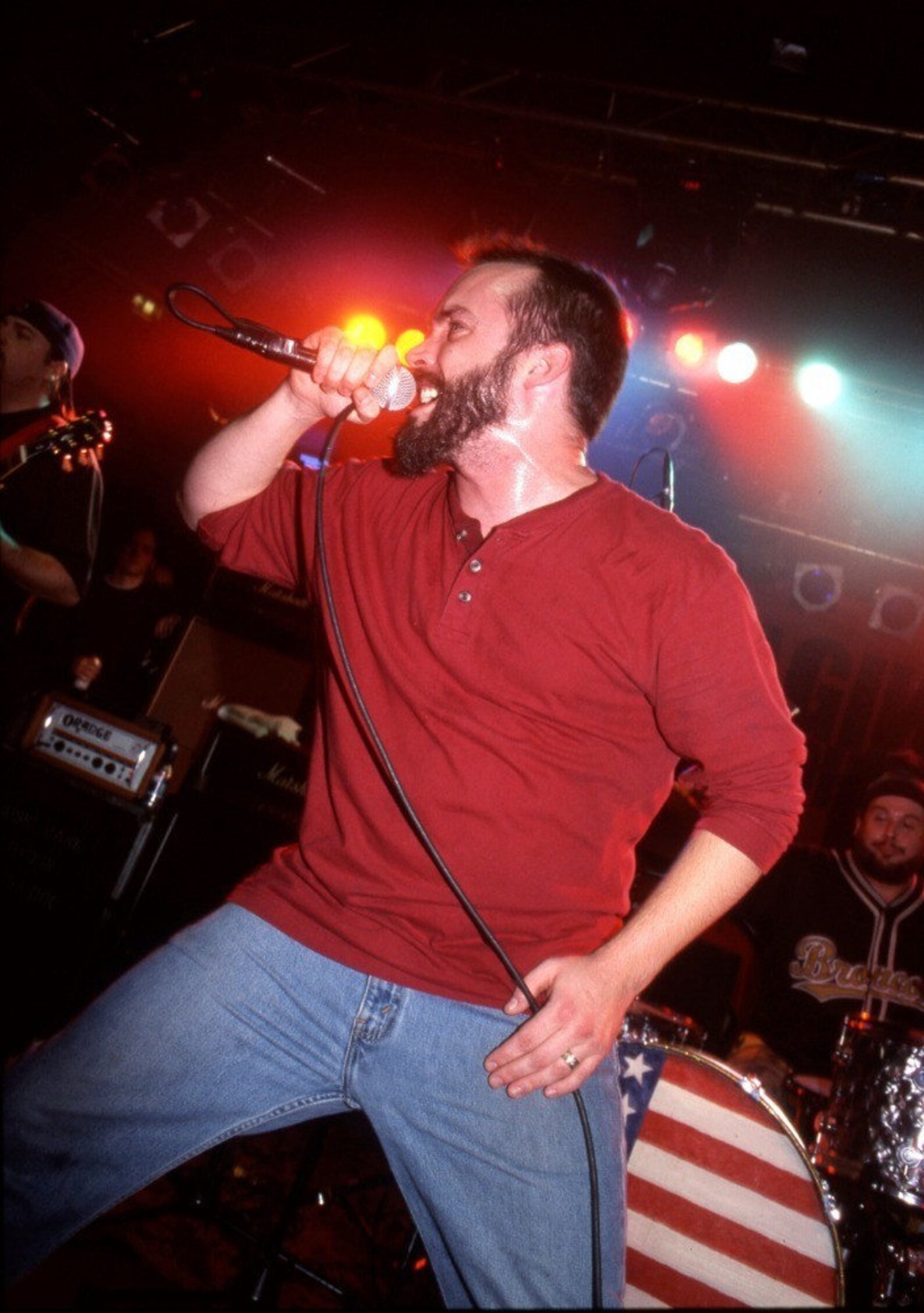 Clutch band poster / print Neil Fallon singing on stage Etsy