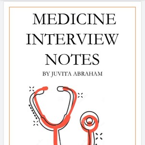 Medical School interview notes