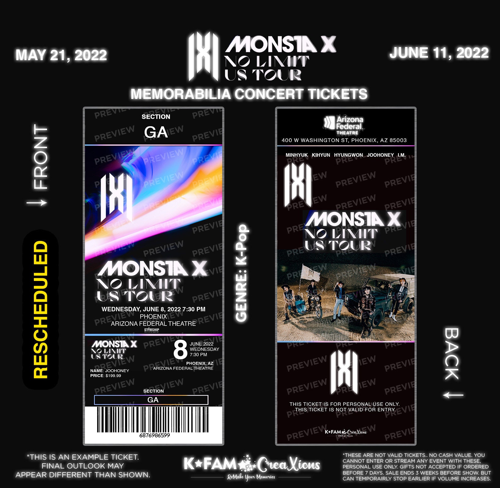 Cost For Pops Christmas Concert 2022 2022 Monsta X U.s.tour K-Pop Concert Tour Series Customized | Etsy Ireland
