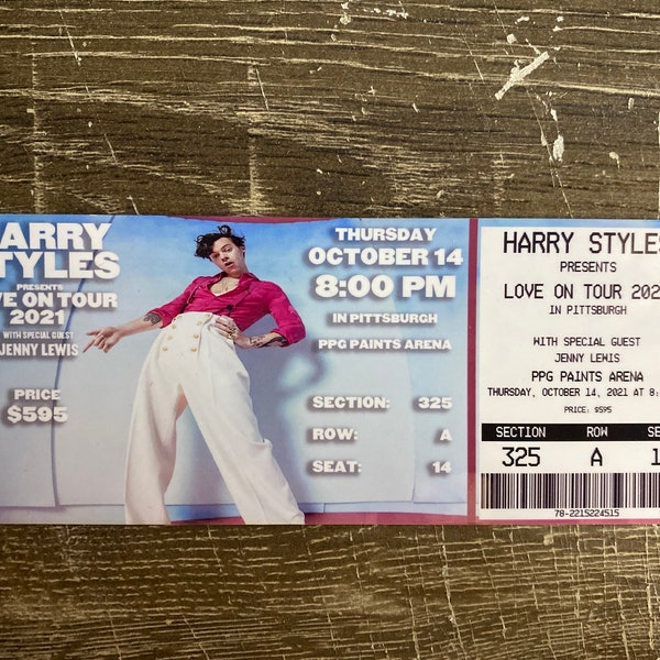Harry Styles Tickets Etsy
