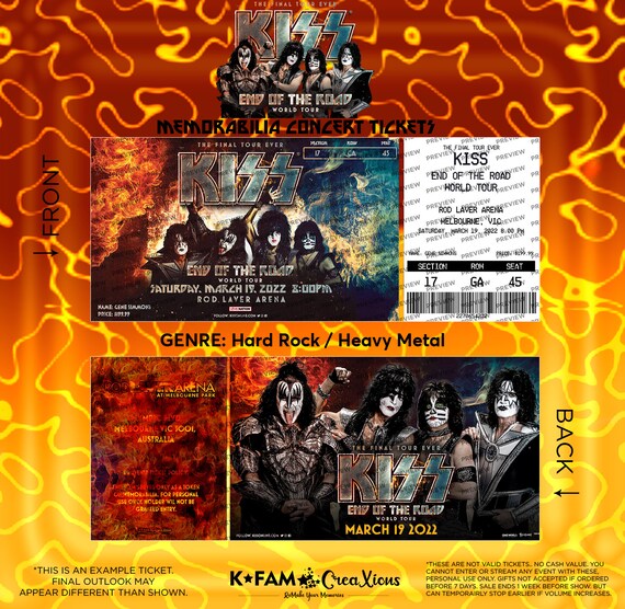 KISS End of the Road World Tour the FINAL Tour Ever Tour Etsy
