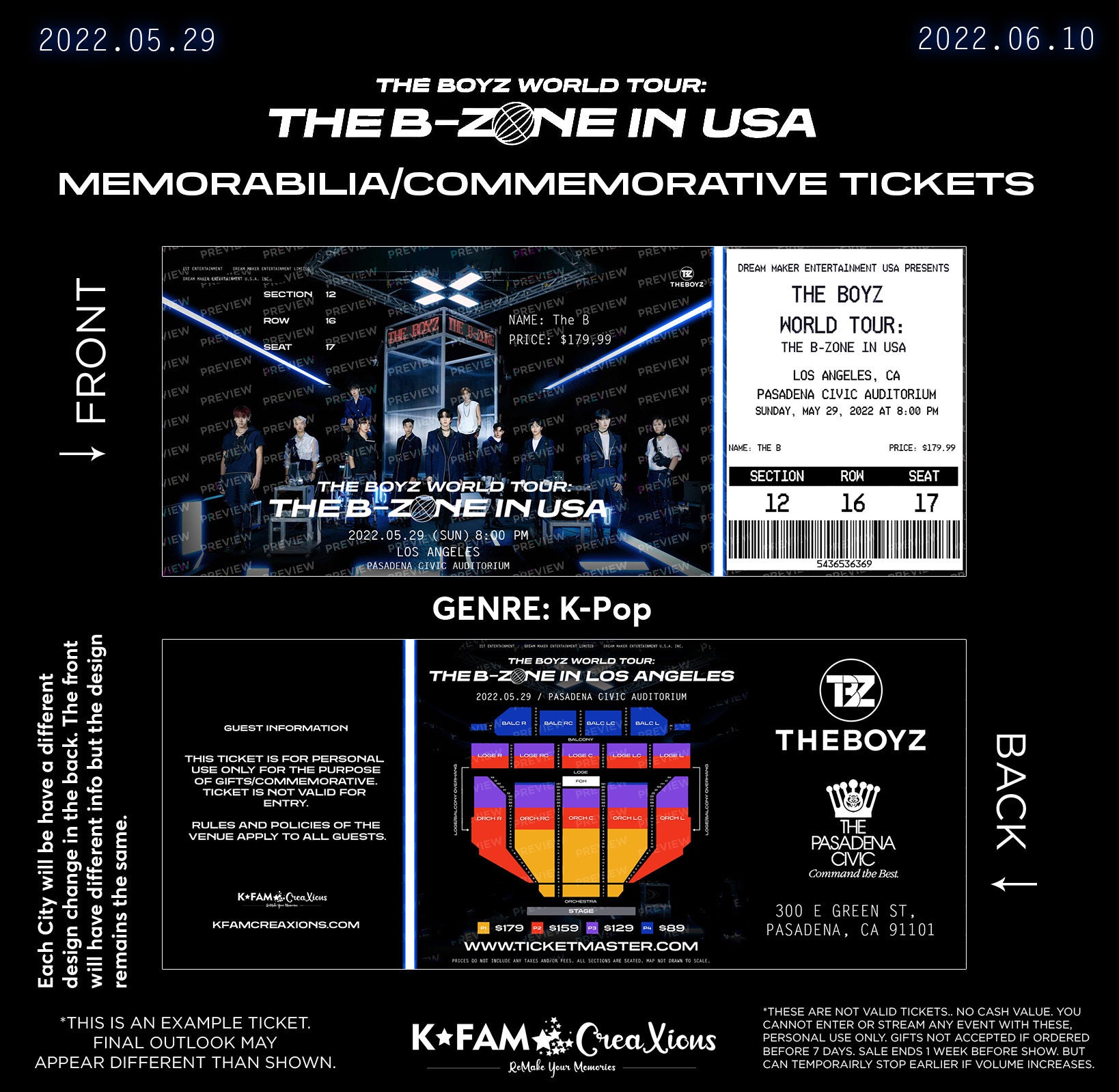 THE BOYZ World Tour the BZONE Souvenir / Memorabilia Concert Etsy