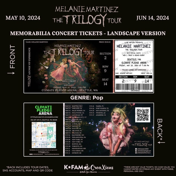Melanie Martinez Ticket Printable Etsy