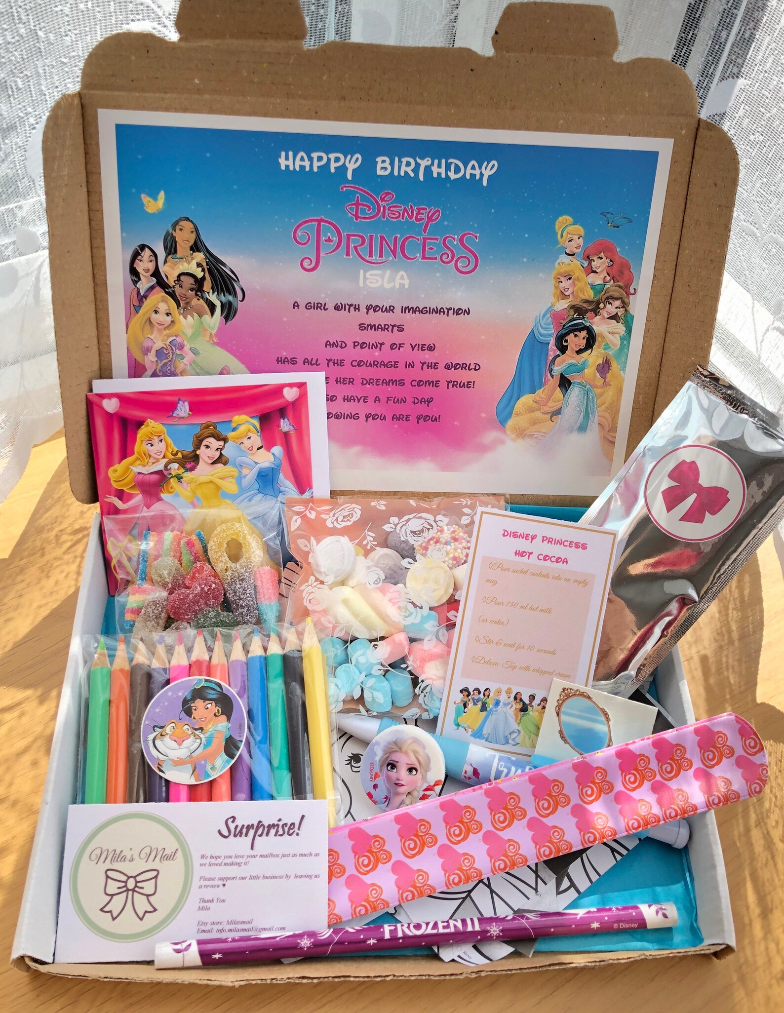 Childrens gift Personalised Disney Princess sweet box and Etsy