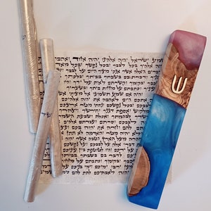 Koschere Mesusa Schriftrolle. Beste Qualität. Handgeschrieben von einem Rabbiner.100% koscheres Pergamentpapier.
