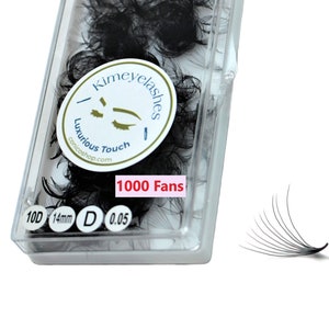 4D 5D 6D 7D 8D 9D 10D 0.05 | 0.07 | C Curl | D Curl 1000 Premade lash fans Handmade lash extensions supplies Russian volume lash promade fan