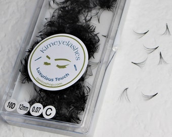 4D to 10D 1000 Premade fans tray Mega Volume loose Fans C, D Curl 0.07. Handmade eyelash extensions supplies Russian volume lash promade fan