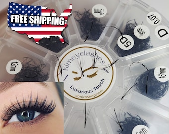 5D 7D Wispy lashes 1000 Fans 0.07 Mixed Lengths Premade Volume loose Fans C, D Curl Handmade Fan eyelash extensions. Russian promade fans