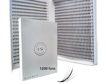 1200 Wispy Premade fans 5D 0.07 Mixed Lengths 1000 fans 7D 0.05 Volume Lashes C D Curl Handmade eyelash extensions Kimeyelashes promade fan