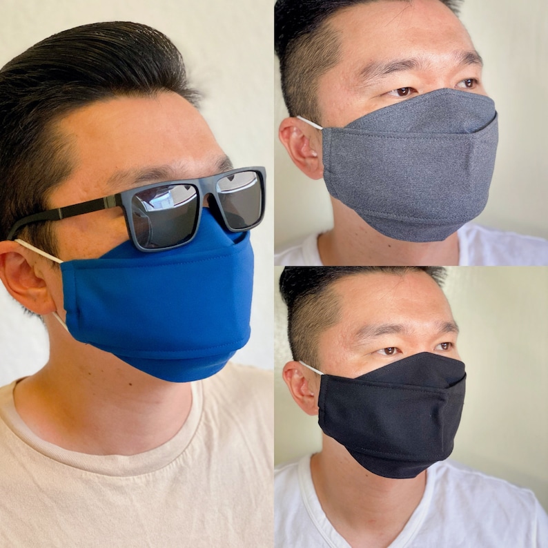 Best face mask for Glasses wearers Anti fog USA handmade easy breathing Japanese cotton 3D professional reusable washable cool for men women image 7