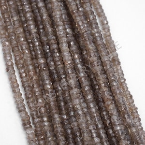 Extremely Rare Natural Zircon Faceted Beads, AAA++ Champagne Zircon Faceted Rondelle Beads, Zircon Gemstone Beads, 13 inches Strand
