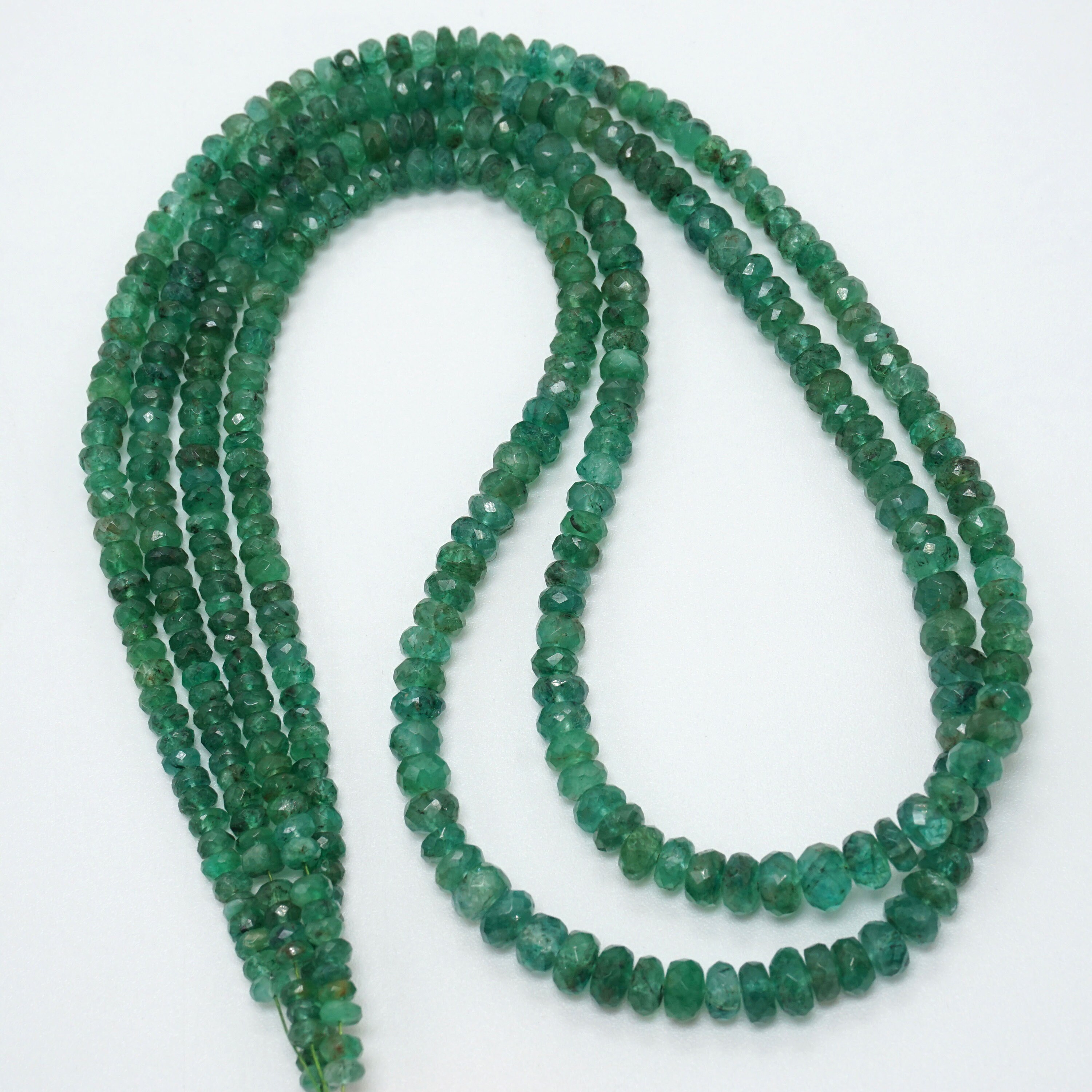Natural Emerald Faceted Rondelle Beads 3.2 mm to 5.5 mm | Etsy