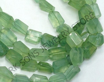 AAA++ Natural Prehnite Beads, Green Prehnite Nugget Beads, Faceted Nugget Shape Gemstone Beads, Jewelry Making Beads, Prehnite Gemstone