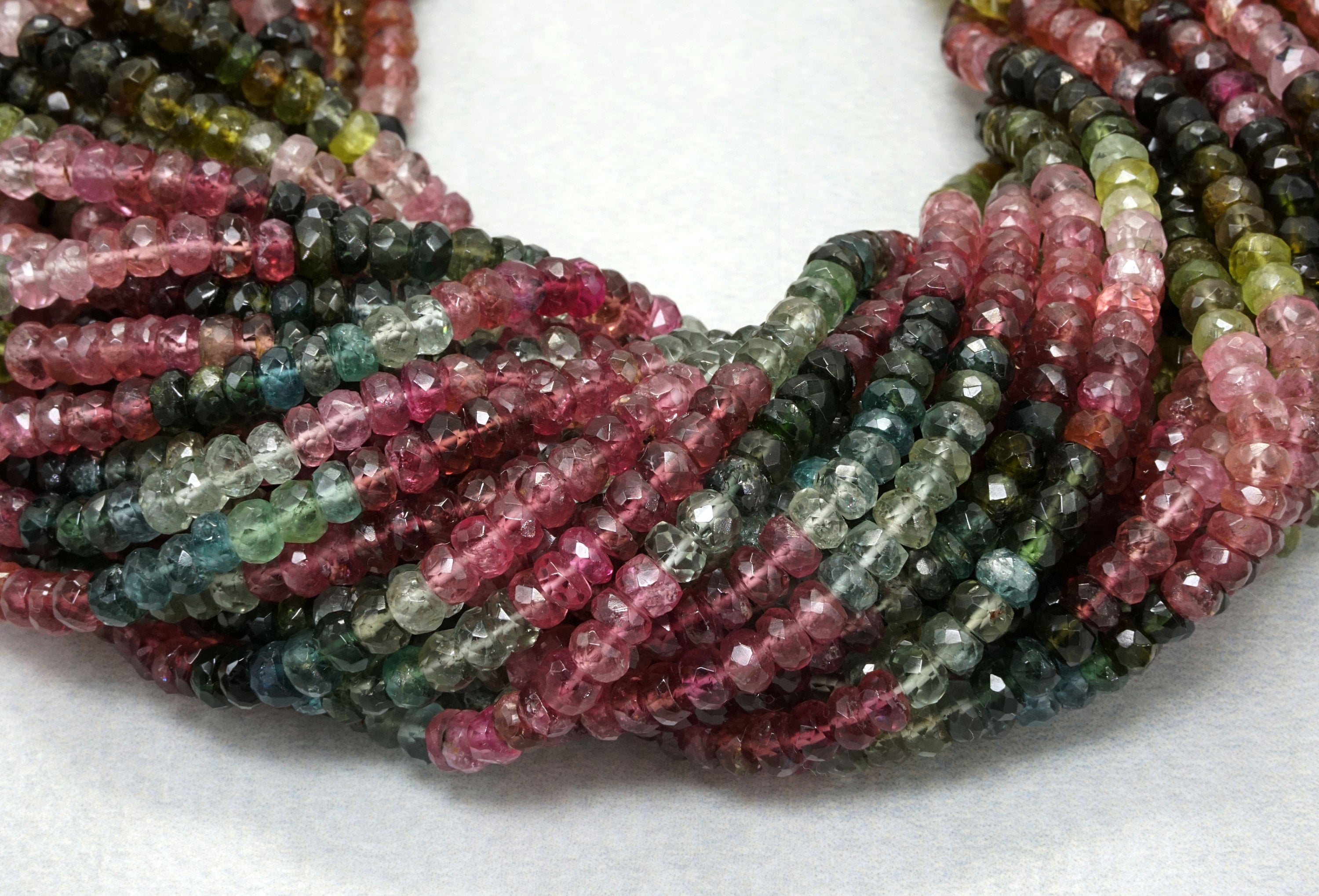 Natural Tourmaline Beads AAA Multi Tourmaline Faceted Etsy UK