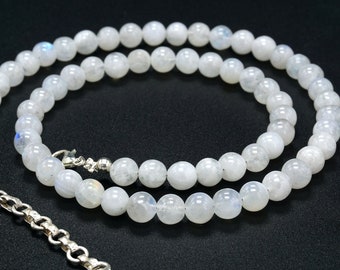 AAA+ Natural Rainbow Moonstone Collier Moonstone Round Beads Collier Gemstone Collier Beau cadeau pour son party Wear