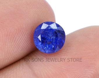8 mm Natural Tanzanite round faceted 2.75 Ct loose stone - Tanzanite round cut gemstone for ring pendant jewelry making supplies