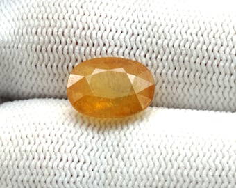 Gorgeous Natural Yellow Sapphire, 7.90 carats AAA++ Natural Genuine Yellow Sapphire Cut Gemstone Loose Gemstone Faceted Oval Yellow Sapphire