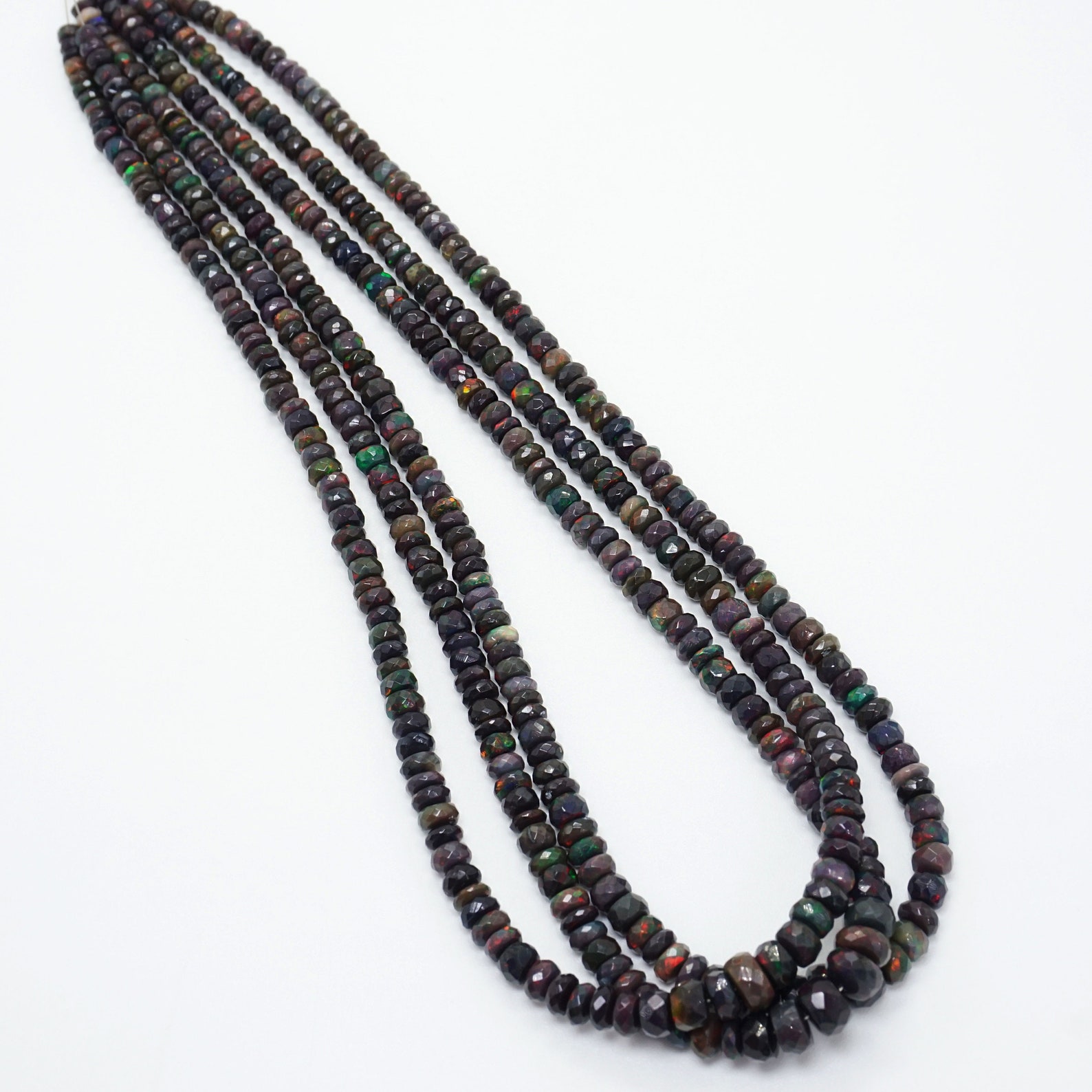 Natural Black Opal Beads Black Opal Faceted Beads Opal | Etsy