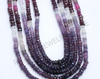 AAA++ Natural Tundra Sapphire Beads, Tundra Sapphire Faceted Rondelle Beads, Tundra Sapphire Gemstone Beads, Jewelry Making 16 Inches Strand