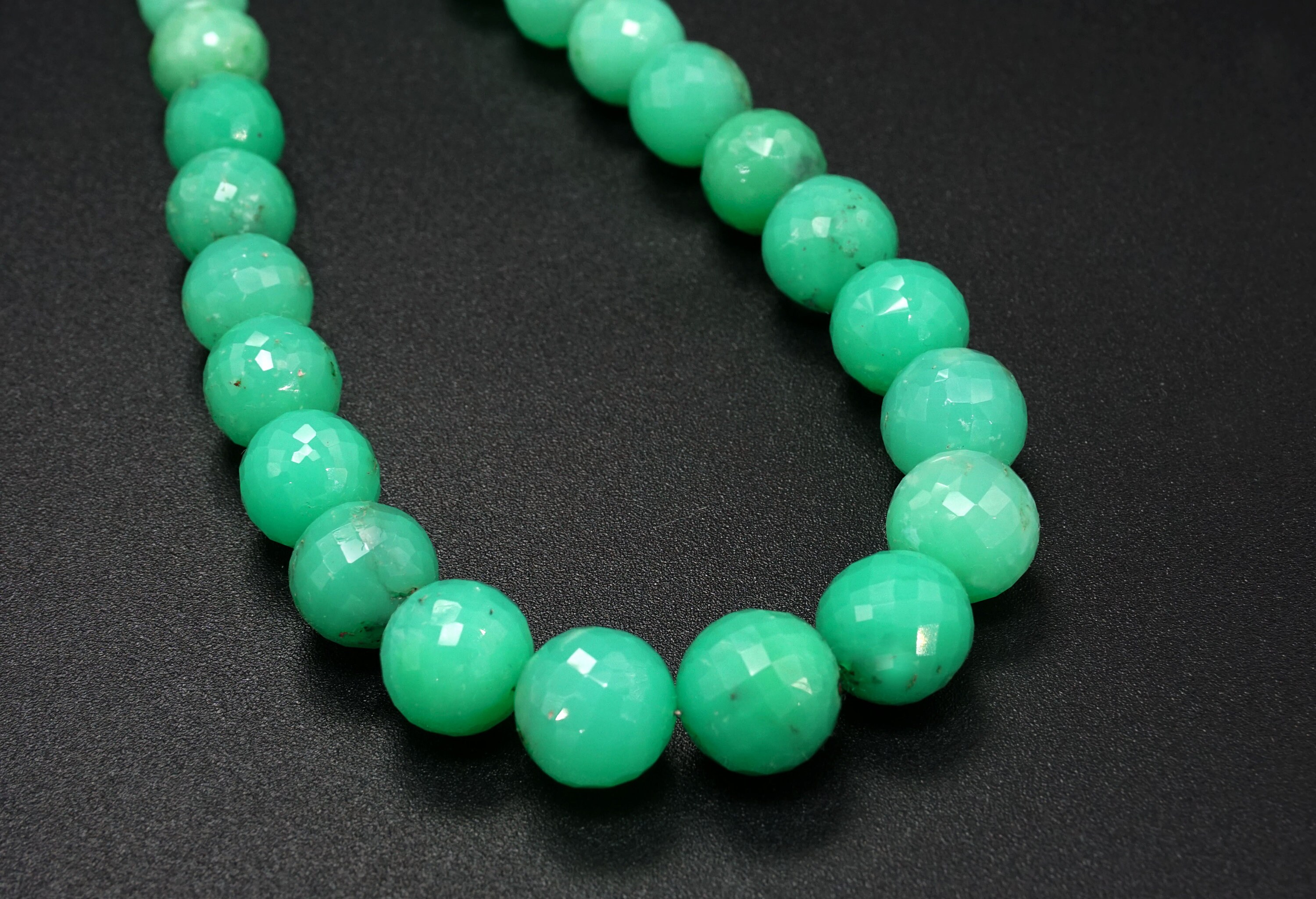 Chrysoprase Beads Natural Chrysoprase Faceted Round Beads 6 Etsy UK