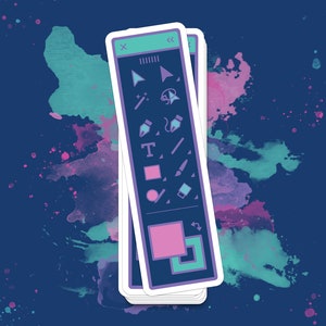 Adobe Illustrator Toolbar Vinyl Sticker - Gift for Graphic Designer - Laptop Decal Dark Blue & Teal