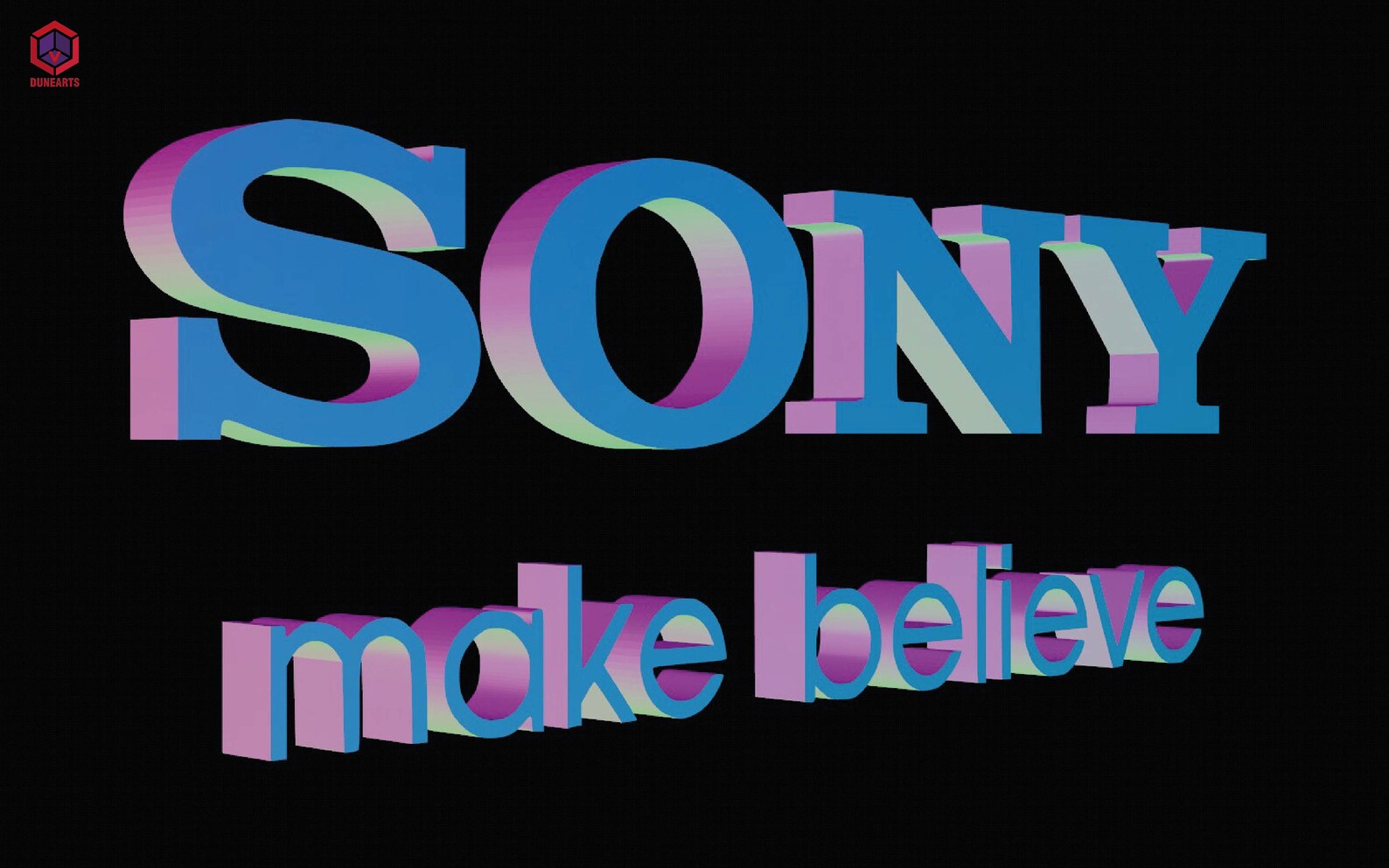 Sony Make Believe STL 3D Sony Logotype Tribute Etsy
