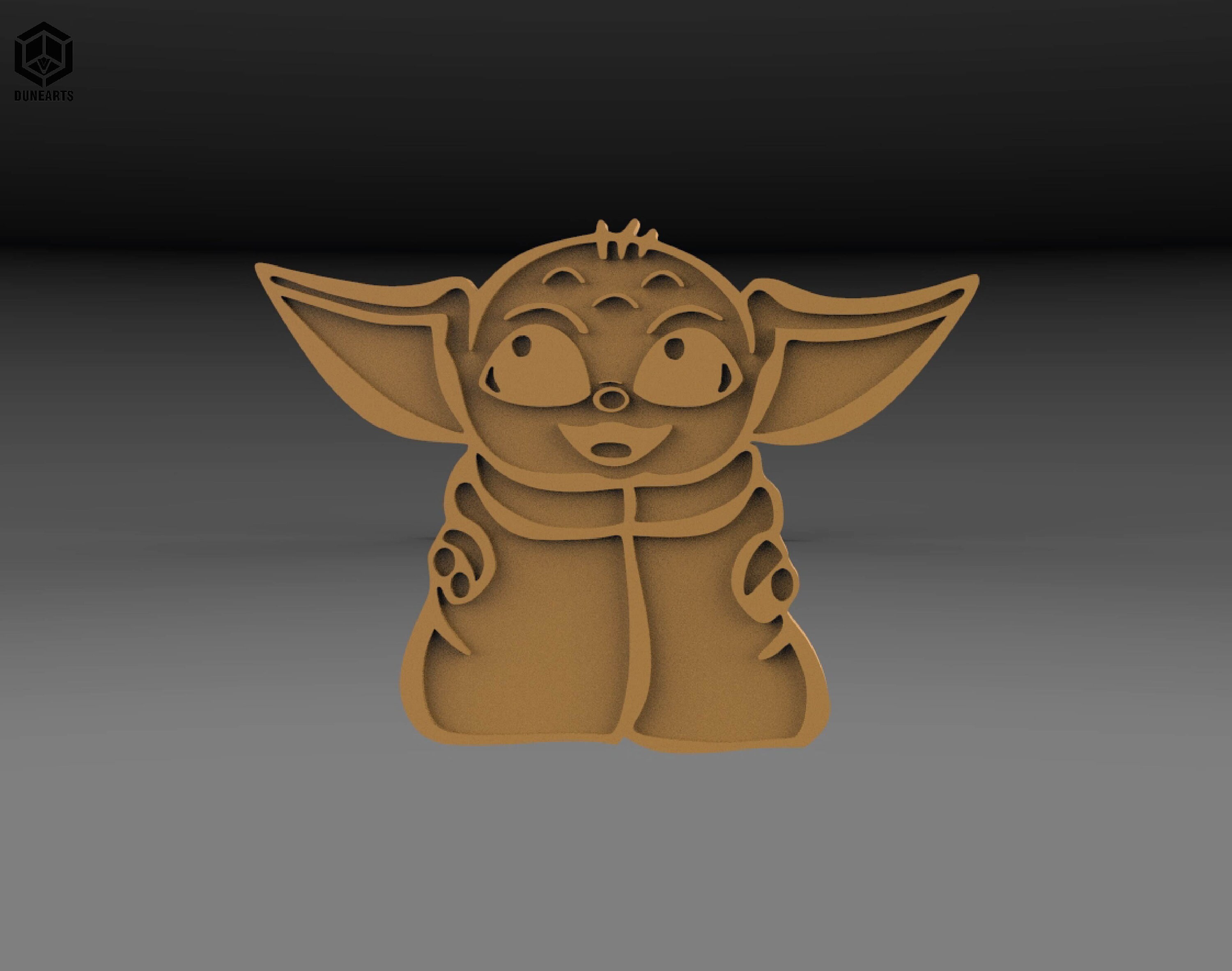 Download Baby Yoda Stl 3d Baby Yoda Model Inspiration Etsy