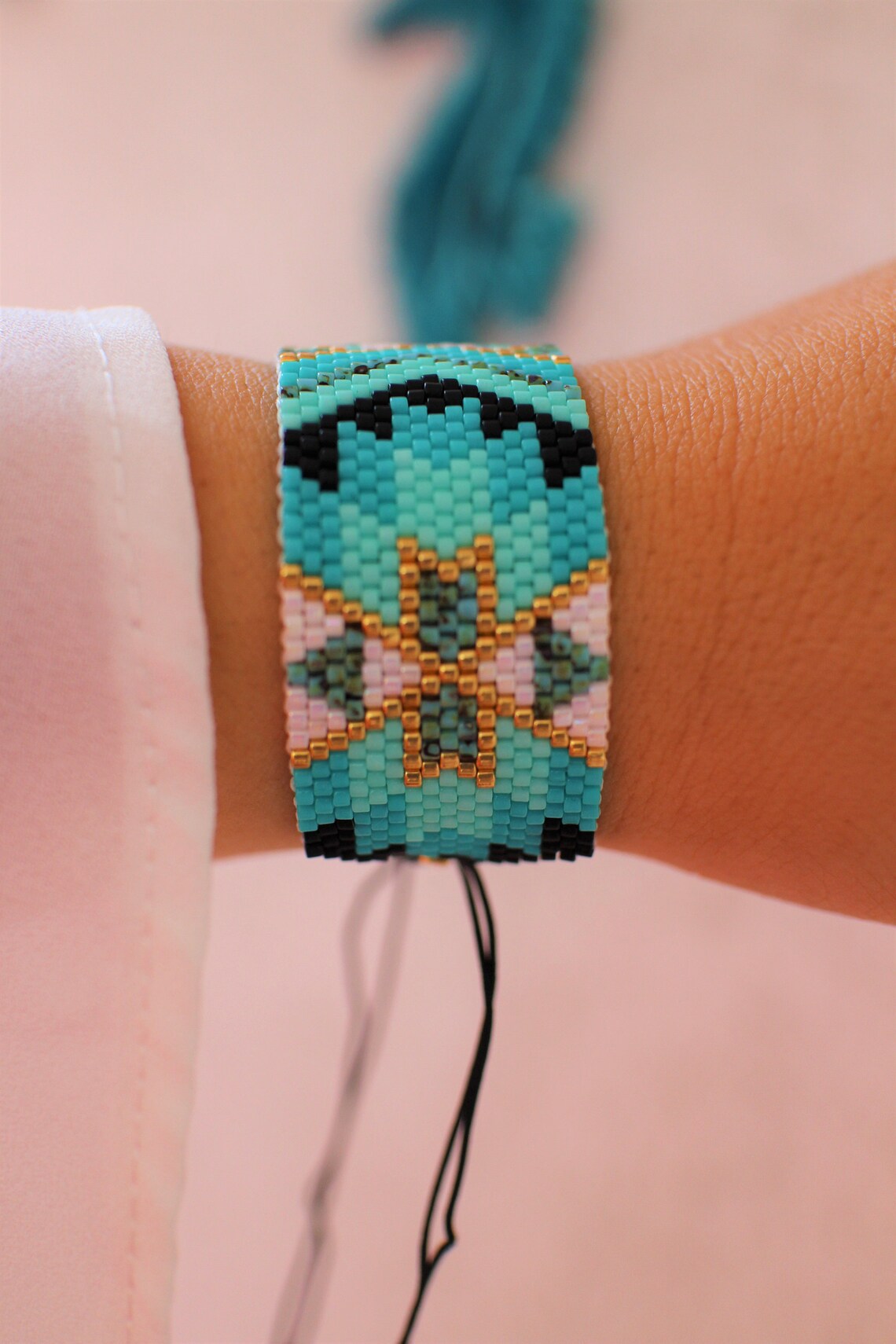 Miyuki Bead Bracelet Geometric Beaded Bracelet Miyuki Etsy