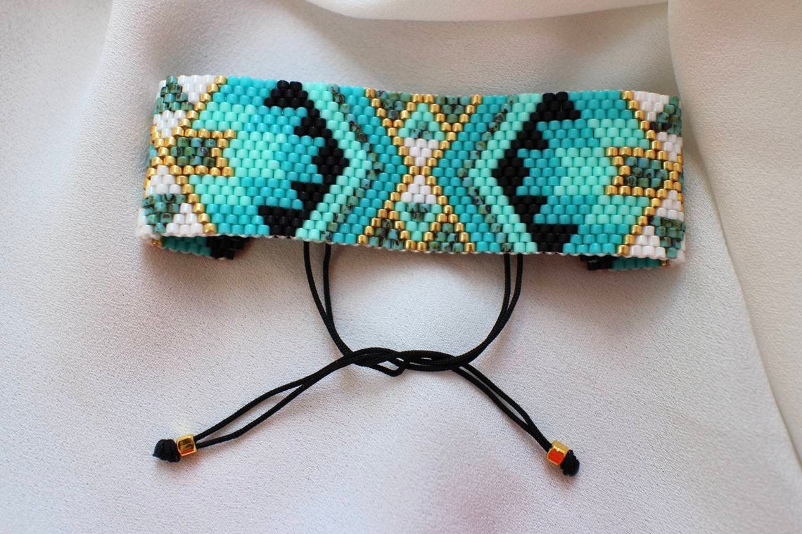 Miyuki Bead Bracelet Geometric Beaded Bracelet Miyuki Etsy