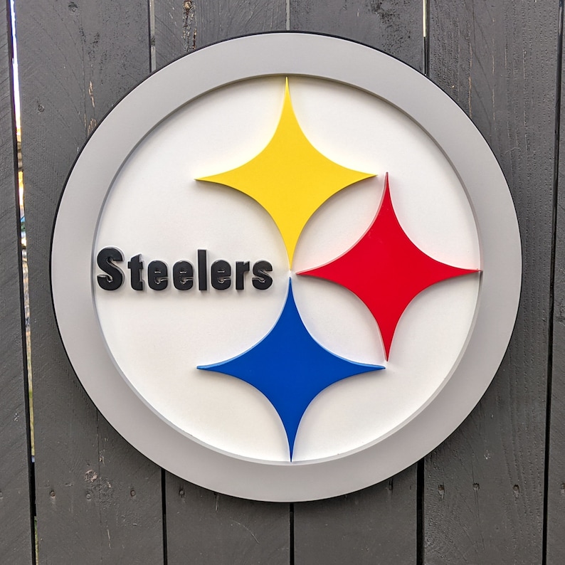 Pittsburgh Steelers Sign Steelers Logo Custom Sign Etsy