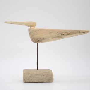 Driftwood Wader Bird, Original, Handmade, Coastal Art, Reclaimed Art, Driftwood Sculpture, Rustic Bird, Recycled Art, Upcycled Unique Gift